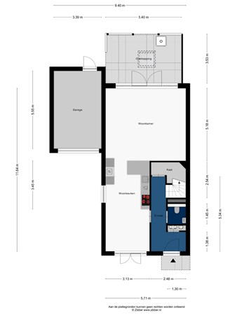 Floorplan - Erfprins 9, 2342 CK Oegstgeest